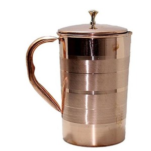 Vintage <b>copper</b> <b>jug</b> crafted for rustic home decor suitable for healthy lifestyle promoting natural water mineral enrichment - Product Image 2