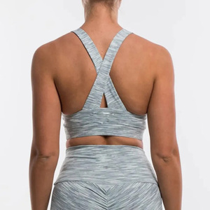 Sujetador deportivo personalizado en blanco para mujer, ropa deportiva de alta calidad para Fitness, Yoga, precio barato, diseño de logotipo personalizado, sujetador de nailon Spandex para mujer - Product Image 4