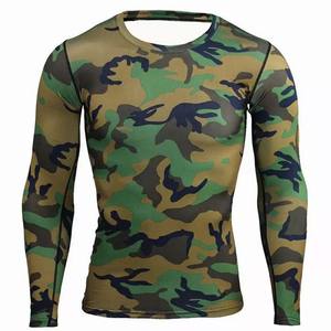 2025 personnalisé Camo Design votre propre Logo Sublimation camouflé à manches longues Rash Guard Compression chemises pour unisexe - Product Image 1