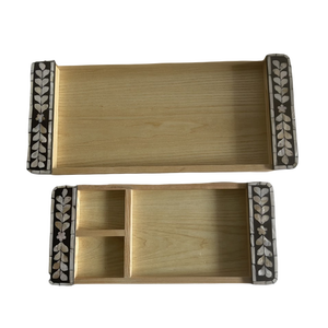 Plateau en forme de Rectangle plateau de service de chocolat de haute qualité plateau de Ramadan en bois fabriqué au vietnam - Product Image 3