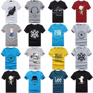 Premium durable hommes t-shirt décontracté haute qualité graphique goutte épaule Polyester coton tissu mélange toutes saisons chemise Premium - Product Image 3