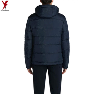 Chaqueta acolchada de lujo de alta calidad para hombre, diseño largo con capucha para invierno, tela personalizada, envío aéreo, precio al por mayor, 2024 - Product Image 3