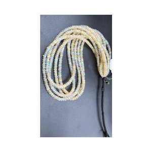 Perles de rondelle à facettes en opale éthiopienne naturelle indienne 4-5mm Premium 17 pouces Strand 42 Carats Approx. pour la fabrication de bijoux - Product Image 4