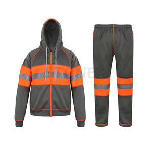 Wholesale Worker Uniform Industrial <b>Work</b> <b>Wear</b> Breathable Fabric Reflective Safety Tracksuits Hoodies & Trouser - Product Image 1