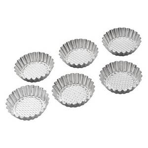 Juego de 6 Moldes para Repostería de Acero Inoxidable Pedrini (9.5x2cm), Herramientas para Hornear y Repostería, Modelo 0113-8 - Product Image 1