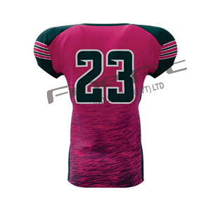 Chemises de sport pour jeunes unisexes, maillots de football américain respirants à impression professionnelle, uniformes athlétiques courts en polyester uni - Product Image 3