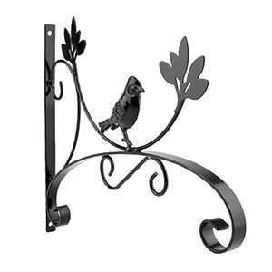 Sparrow Design Iron <b>Wall</b> Hanging Bracket Black Color Hook Hanging Basket Planter Garden Lantern Hook <b>Wall</b> Brackets - Product Image 2