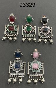 2025 bohemio piedra única mujer Retro estilo étnico indio Jhumka pendientes mujer cuentas campanas pendientes joyería personalizada - Product Image 3