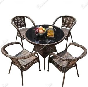 2024 meubles de maison de haute qualité siège de chaise solide chaise de salle à manger en bambou meubles en bambou empilable chaise de salle à manger Table ensemble de 6 - Product Image 4