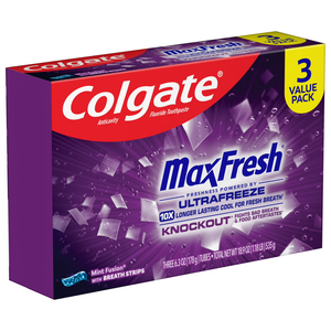Colgate MaxFresh Knockout Mint Toothpaste, 3 Pack, 6.3 oz - Product Image 3