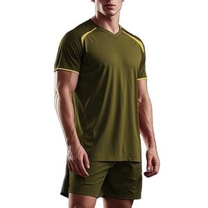 Venta caliente de manga corta Fabricante Entrenamiento de manga corta Uniformes de fútbol Conjunto de fútbol Jersey ligero de fútbol - Product Image 1