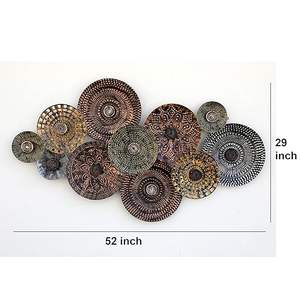 Décoration murale en métal Parfait pour vivre Suspension en métal doré - Product Image 1