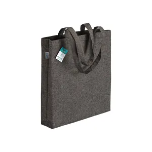 Borse Promozionali Ecologiche in Cotone Riciclato con Soffietto per lo Shopping - Product Image 2