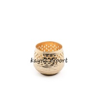 Porte-bougie cylindrique en verre artisanal, style flamme décoratif, écologique, pour intérieur/extérieur, Noël, Saint-Valentin, anniversaire