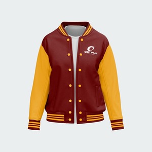 2026 Latest High Quality <b>Varsity</b> Winter <b>Jacket</b> for Men Solid Pattern Front Logo <b>Plain</b> Dyed Casual Style Available Bulk Quantity - Product Image 6