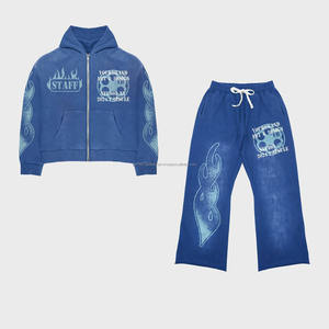 Vente en gros Tenue de sport slim en coton Tenue ajustée simple pour homme Survêtement de jogging en polaire pour homme Survêtements unis pour impression Pantalon de survêtement - Product Image 1