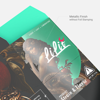 Présentoir de comptoir portable personnalisé en carton ondulé, étanche, en matériaux recyclés, avec logo métallique mat, détachable