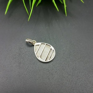 การตั้งค่าจี้ลูกแพร์925เงินสเตอร์ลิง16x20มม. การออกแบบอัญมณีทรงหลังเบี้ยเรซินแบบทำมือของขวัญสำหรับเธอ - Product Image 4