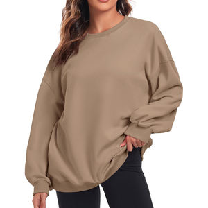 Sweat-shirts en molleton de coton de haute qualité, manches longues, pull-over, sweat-shirts oversize pour femmes adultes - Product Image 1