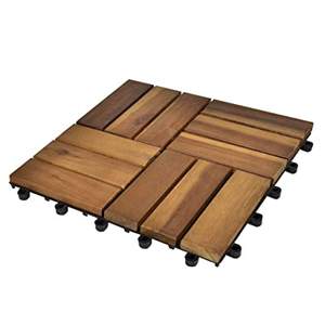 Carreaux de terrasse en bois d'acacia durables de 300x300x24mm sans nœuds avec finition à l'huile de qualité supérieure Design extérieur moderne et techniques lisses - Product Image 2