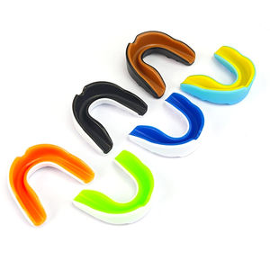 Offre Spéciale EVA crosse protège-dents en caoutchouc vert jaune couleur unie antichoc protecteur de dents supérieures pour les sports de basket-ball - Product Image 3