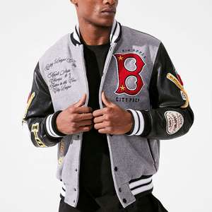 Nouvelle mode de veste de baseball à manches en cuir Letterman vintage veste universitaire personnalisée avec broderie en chenille de haute qualité pour hommes - Product Image 2