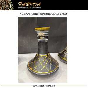 Offre Spéciale de haute qualité flûtes en laiton massif égyptien peint à la main Shisha Vases broches ensemble complet Unique verre narguilé laque caractéristiques - Product Image 3