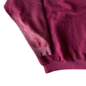 Sweat-shirt uni à col rond avec logo personnalisé et lavage spécial, sweat-shirt uni à col rond pour homme/femme, université - Product Image 5