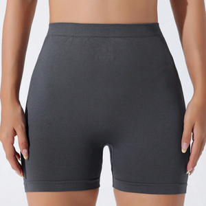 Pantalones cortos deportivos transpirables de cintura alta para Yoga y correr para mujer, verano, entrenamiento físico al aire libre, relajación, patrón de rollo trasero sin costuras - Product Image 5