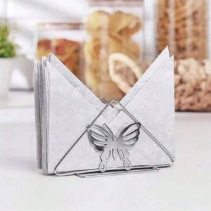 CASAMAX WL AS-9805 Portatovaglioli a Forma di Farfalla in Ferro, Elegante e Creativo, Ecologico e Portatile, Ideale per Compleanni - Product Image 1