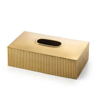 Boîtes de porte-mouchoirs en métal en laiton doré modernes classiques pour la cuisine à manger, nouveaux porte-serviettes conçus au prix de gros moins cher - Product Image 2