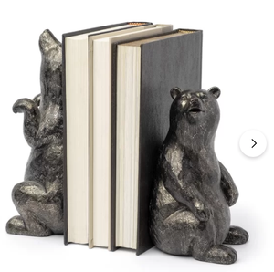 Sujetalibros de diseño de gatos de latón AK con acabado negro, Juego de 2 sujetalibros de Metal hechos a mano para decoración de biblioteca/Decoración de mesa de estudio - Product Image 3