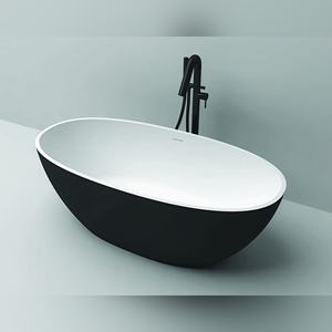 Baignoire autoportante en acrylique JBT01009ABW ELENA 170 cm noir et blanc, vente directe d'usine, achat en gros, livraison mondiale - Product Image 4