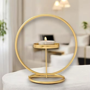 Support à bougie pour la décoration de la maison, magnifique bougeoir en métal adapté à la décoration de table et à l'éclairage d'ambiance doux - Product Image 1