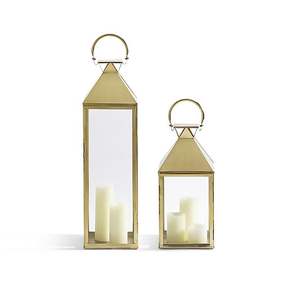Linterna de latón indio étnico tradicional para sala de estar, centro de mesa, pieza de acento decorativo interior rústico - Product Image 1