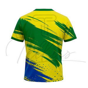 Maillot de football pour homme TELLUS APPAREL, logo personnalisé en couleur, col rond, manches courtes, extensible sans couture, antibactérien, qualité supérieure, adulte - Product Image 2