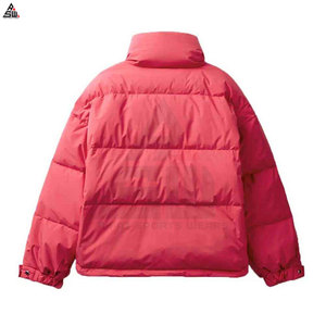 <b>Ladies</b> Winter Custom Logo Sheep Skin Trimmed Cotton Filled Bomber Puffer <b>Jacket</b> Zipper Closure OEM Service - Product Image 2