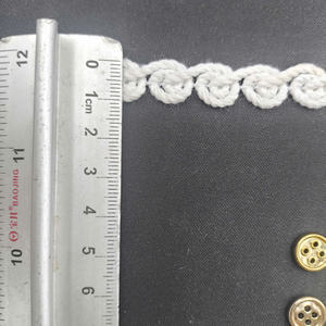 Dentelle spirale de luxe 100 % polyester blanc, écologique, largeur 1,1 cm, pour robes, cadeaux et décoration intérieure - Product Image 2