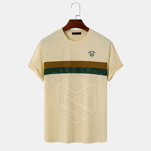 Summer Wear Nouveau design T-shirt à manches courtes pour hommes Dernière conception T-shirt de couleur personnalisée pour hommes - Product Image 1