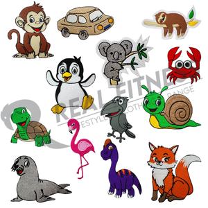 Patchs animaux personnalisés 2026 à coudre ou à thermocoller, broderie pour enfants, vêtements décontractés toutes saisons, motif zoo tissé - Product Image 4