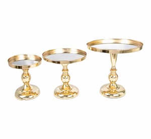 Soporte para pasteles de aluminio, elegante expositor de metal para postres, para panadería, fiestas, bodas, hogar, cocina, decoración moderna - Product Image 1