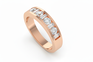 Anillos de Oro de 14K y Diamantes Naturales Exclusivos para Mujer, 9 Piedras, para Bodas, Fiestas, Aniversarios, Regalos Románticos y Celebraciones - Product Image 4