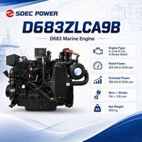 SDEC D683 Serie D683ZLC A9B 264kW 2430U/min Reihensechszylinder Turboaufgeladener Wassergekühlter Schiffsdieselmotor für Patrouillenboote