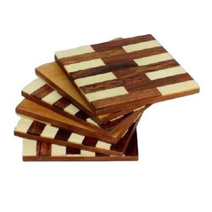 Source Epoxy Resin Square coaster Best Quality Handicrafts Epoxy Resin Acacia Wood Coaster Handmade Wooden Drink Tea Coaster - Product Image 4