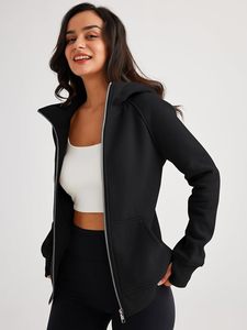 Sweat-shirt à capuche zippé décontracté pour femme, 100% coton, sport, automne, hiver - Product Image 6