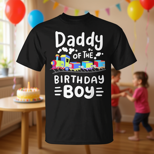 เสื้อยืดลาย Daddy Of The Birthday Boy Choo Choo Train เสื้อครอบครัวเข้าชุดกัน - Product Image 3