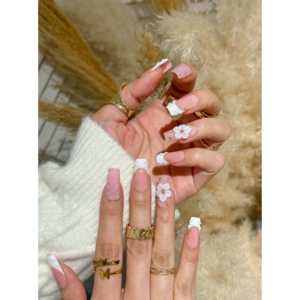 Uñas Artificiales Cuadradas Color Rosa Pétalo - Product Image 3