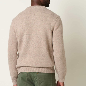 Suéteres de algodón 100% para hombre, superventas, tamaño personalizado, suéter elegante cálido, Color jaspeado, antiarrugas, venta al por mayor - Product Image 4