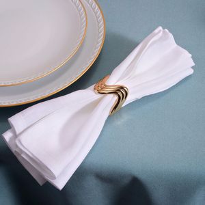Decorative silver metal napkin ring for hotel restaurant banquet party <b>dining</b> <b>table</b> setup with luxury appeal - Product Image 1