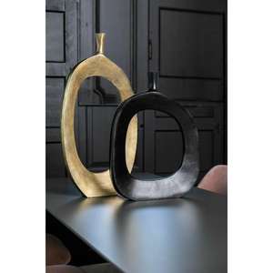 Juego de 2 Macetas de Metal para Plantas Artificiales, Jarrones Decorativos Modernos con Acabado Blanco y Negro, Estilo Americano - Product Image 5